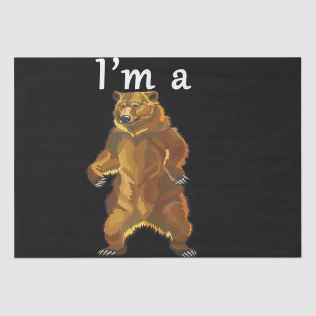 I'm a Bear Grizzly and Brown Bears Tissue Paper (Front)