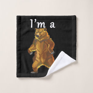 I'm a Bear Grizzly and Brown Bears Wash Cloth