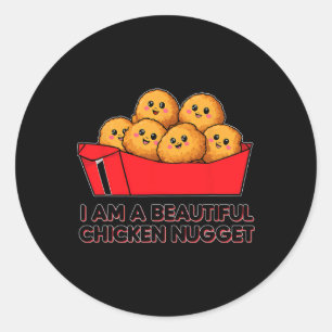 I'm A Beautiful Chicken Nugget Halloween Costume Classic Round Sticker