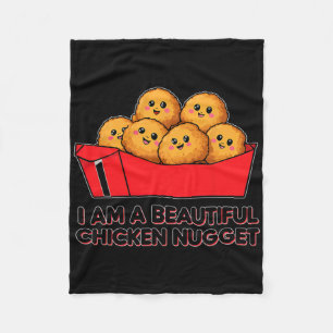 I'm A Beautiful Chicken Nugget Halloween Costume Fleece Blanket