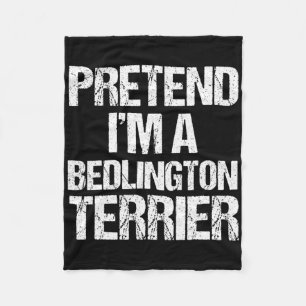 I'm A Bedlington Terrier Funny Halloween Dog Costu Fleece Blanket