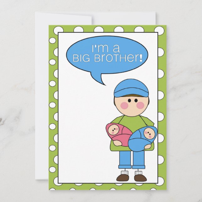 i'm a big brother (boy/girl twins) announcement (Front)