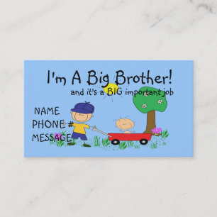 I'm A Big Brother Calling Card
