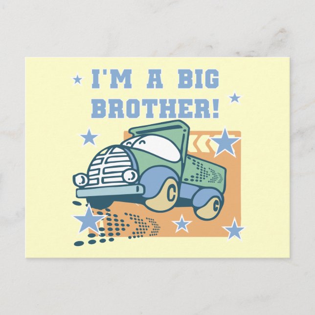 I'm a Big Brother - Truck Tshirts and Gifts Postcard (Front)