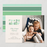 I'm a Big Sister (Green) Photo Birth