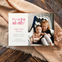 I'm a Big Sister (Pink) Photo Birth