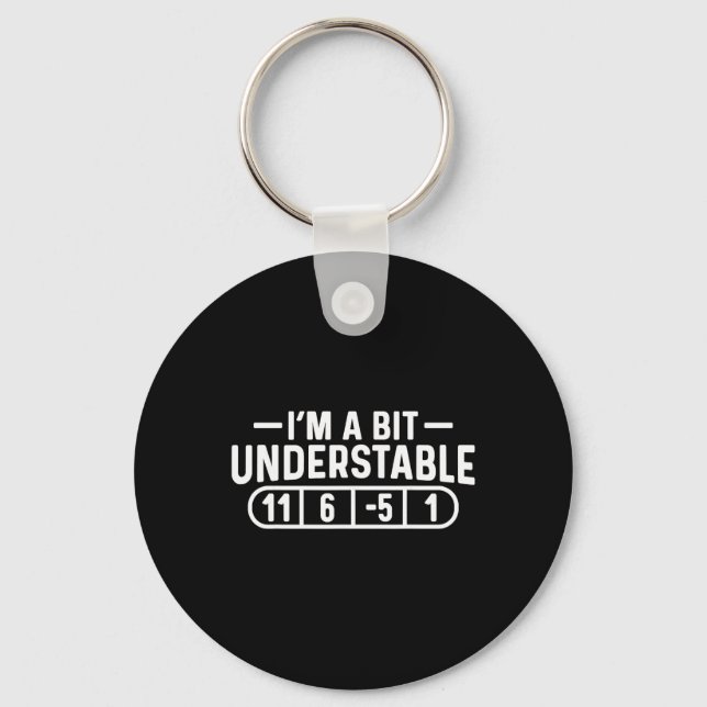I'm A Bit Understable Disc Golf Frisbee Golfer Dis Key Ring (Front)