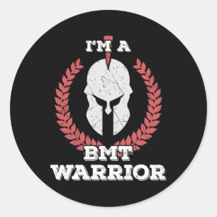 Im A Bmt Warrior Bone Marrow Transplant Awareness Classic Round Sticker