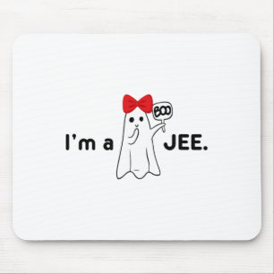 I'm A Boo Jee Funny Cute Red Bow Girl Lady Spooky Mouse Pad
