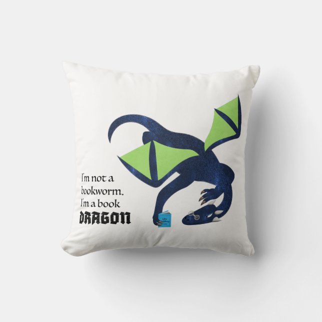 I'm a book dragon cushion (Front)