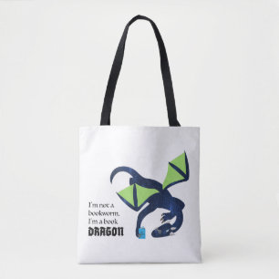 I'm a book dragon tote bag