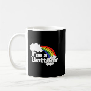 I'm a bottom funny gay parody humour retro tee coffee mug