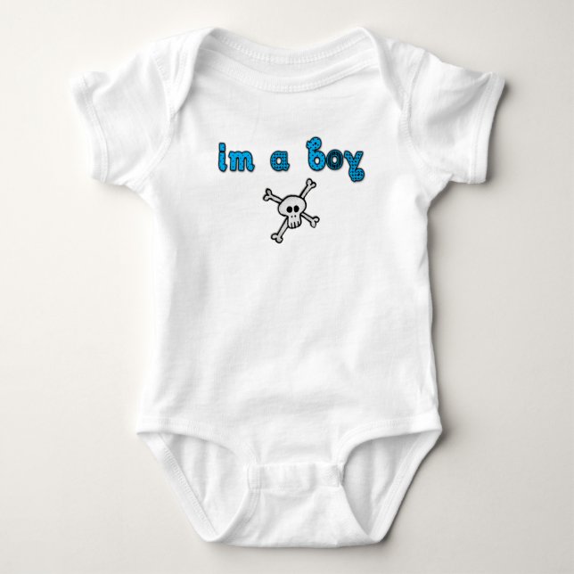 Im a boy! baby bodysuit (Front)