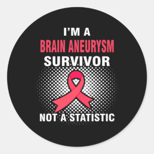 I'm a BRAIN ANEURYSM Survivor Classic Round Sticker