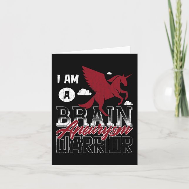 I'm A Brain Aneurysm Warrior Awareness Support Gra Card (Front)