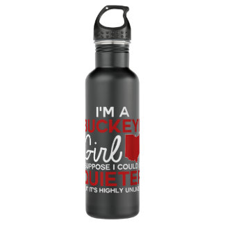 Im A Buckeye Girl Shirt Ohio State For Women  710 Ml Water Bottle