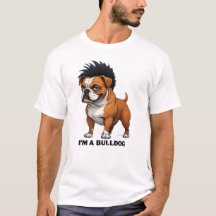 I'm a Bulldog   Punk Mohawk Bulldog T-Shirt