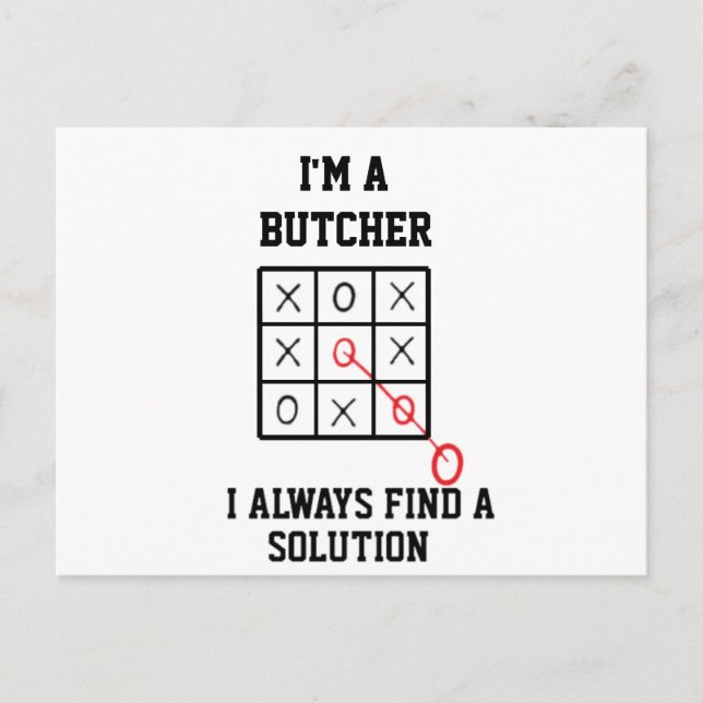 Im A Butcher I Always Find A Solution  Postcard (Front)
