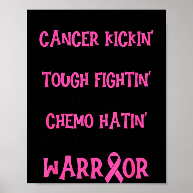 I'm A Cancer Kickin Nk Wearin Tough Fightin Breast Poster (Front)