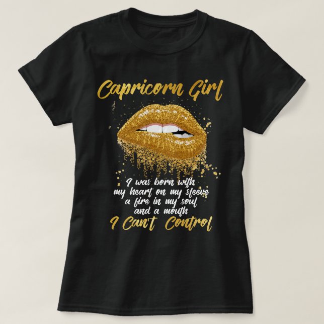  Im a Capricorn Girl Shirt Funny Birthday  (Design Front)