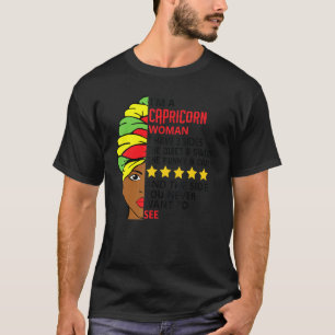 I'm A Capricorn Woman Retro Black History Month Af T-Shirt