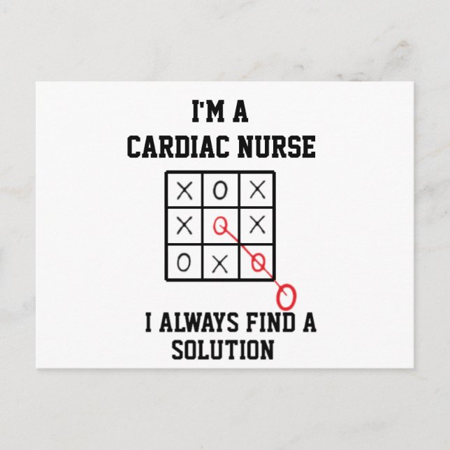 Im A Cardiac Nurse I Always Find A Solution Postcard (Front)
