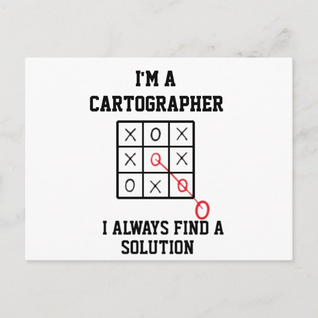 Im A Cartographer I Always Find A Solution   Postcard (Front)