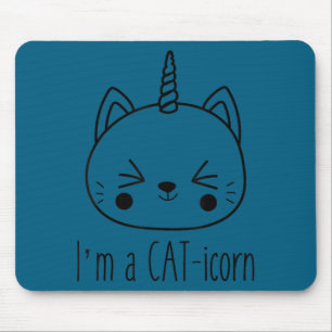 I'm a cat-icorn cute funny cat unicorn kawaii mouse pad