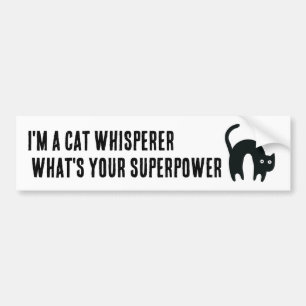 I'm a Cat Whisperer What's your Superpower Funny  Bumper Sticker