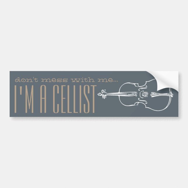 'I'm a Cellist' bumper sticker (Front)