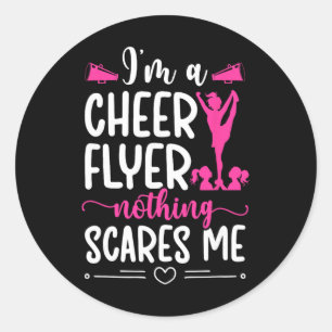 I'm A Cheer Flyer Cheerleading Flyer Cheerleader F Classic Round Sticker