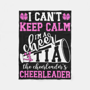 I'm A Cheer Tia Of A Cheerleader Tia Cheerleading  Fleece Blanket