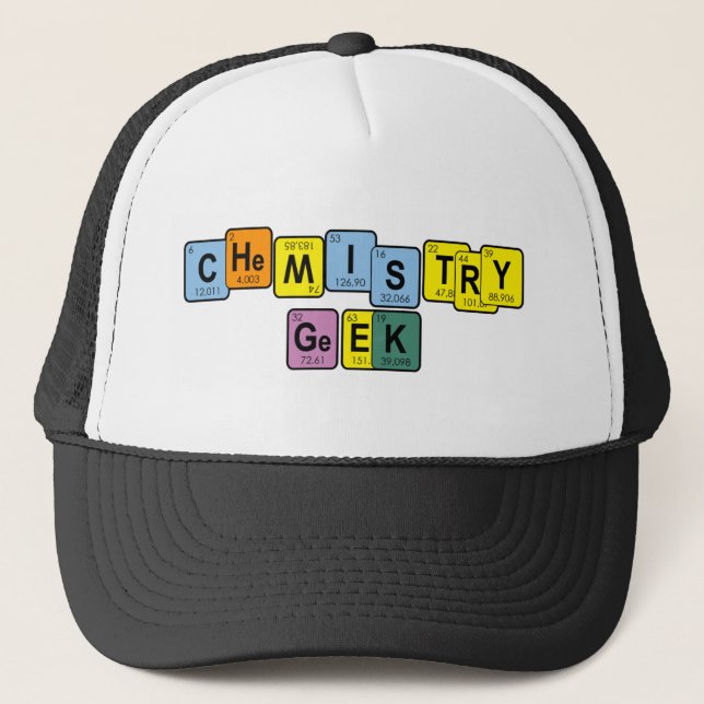 I'M A CHEMISTRY GEEK1 TRUCKER HAT (Front)
