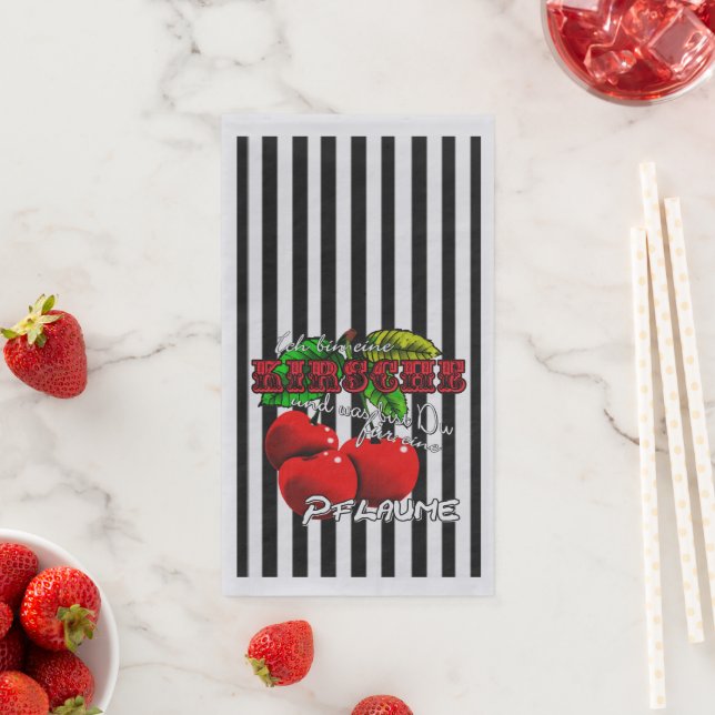 I'm a cherry what you are for a plum napkin (Insitu)