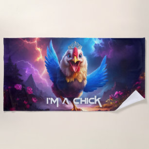 I'M A CHICK BEACH TOWEL