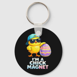 Im A Chick Magnet Funny Easter Chick Pun For Boys  Key Ring