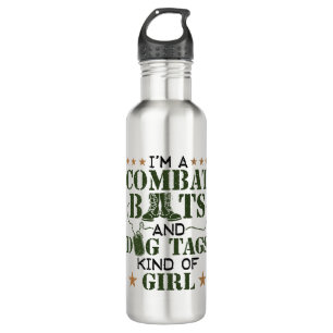 I'm A Combat Boots And Dog Tags Kind Of Girl 710 Ml Water Bottle