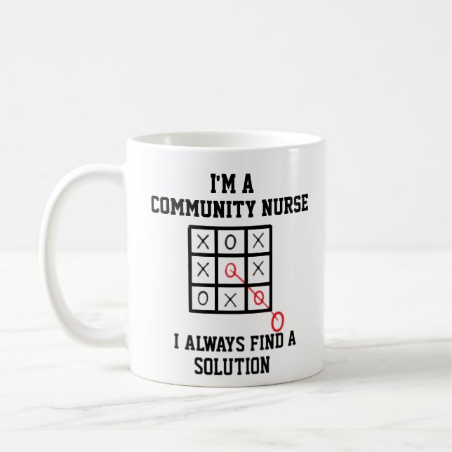Im A Community Nurse I Always Find A Solution Mug (Left)