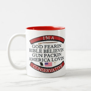 I'M A CONSERVATIVE Two-Tone COFFEE MUG