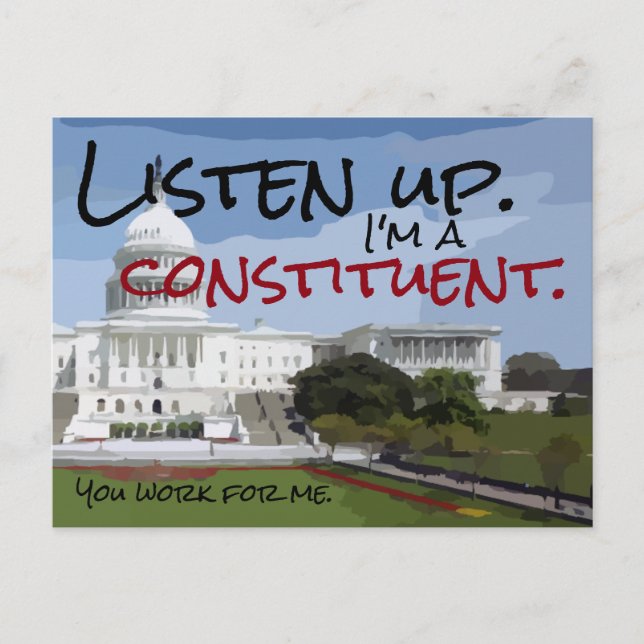 I'm A Constituent Postcard (Front)