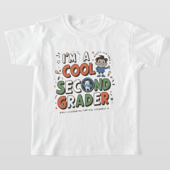 im a cool second grader Kids' Basic T-Shirt (Laydown)