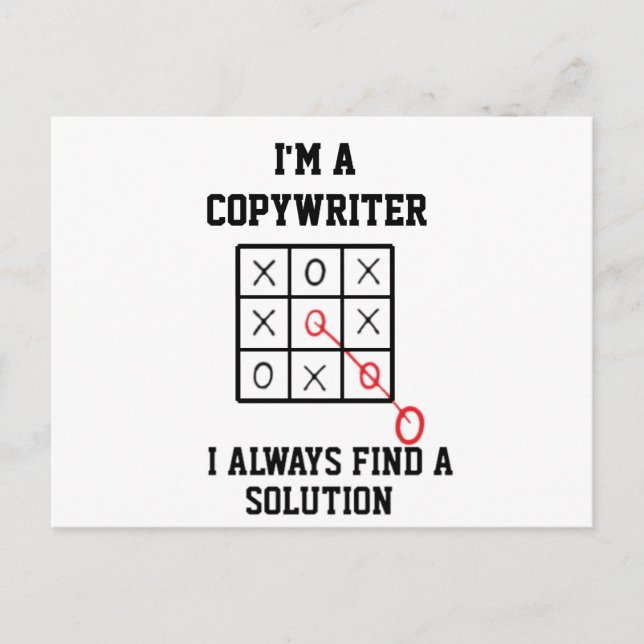 Im A Copywriter I Always Find A Solution  Postcard (Front)