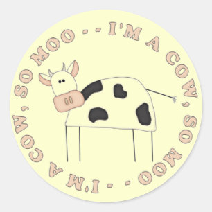 I'm a Cow T-shirts and Gifts Classic Round Sticker