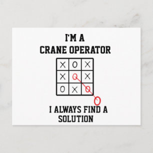 Im A Crane Operator I Always Find A Solution   Postcard