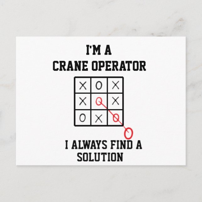 Im A Crane Operator I Always Find A Solution   Postcard (Front)