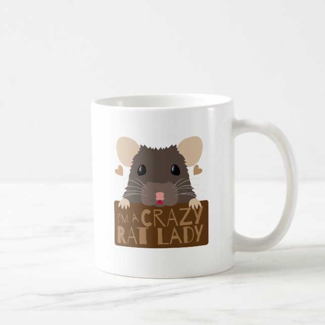 I'm a crazy rat lady coffee mug (Right)