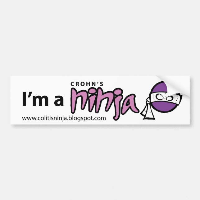 I'm a Crohn's Ninja Bumper Sticker (Front)