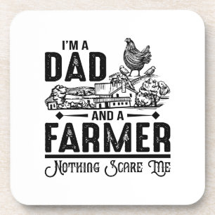 I'm A Dad and A Farmer Farming Coaster