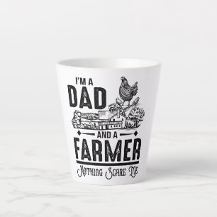 I'm A Dad and A Farmer   Farming Latte Mug
