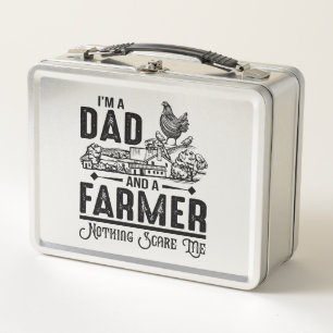 I'm A Dad and A Farmer Farming Metal Lunch Box